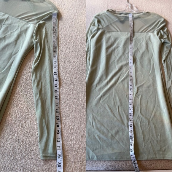 NWT Pretty Little Thing Green Mesh Bodice Cut Out Mini Dress 10 - Picture 9 of 11